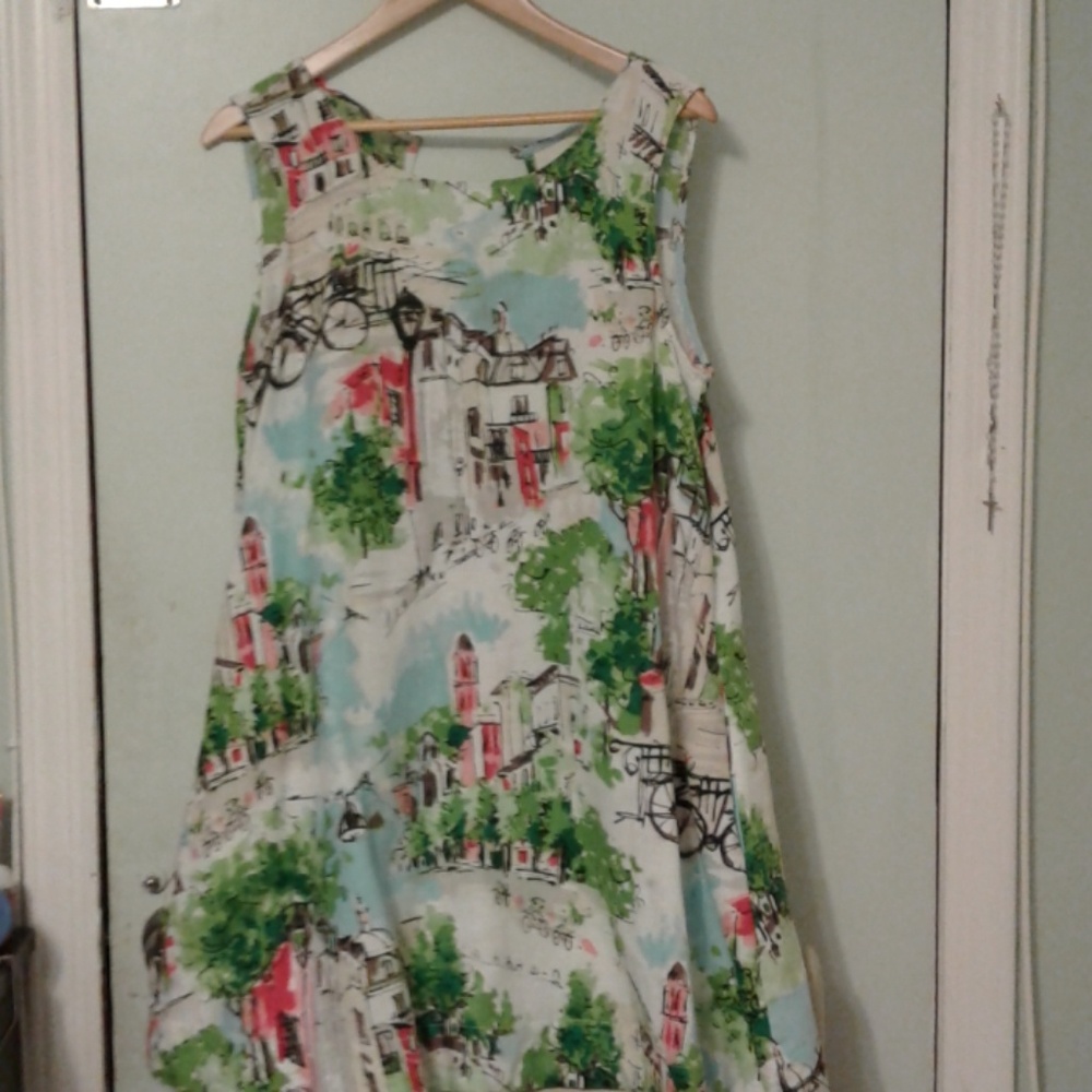 Never worn A line linen dress with pockets